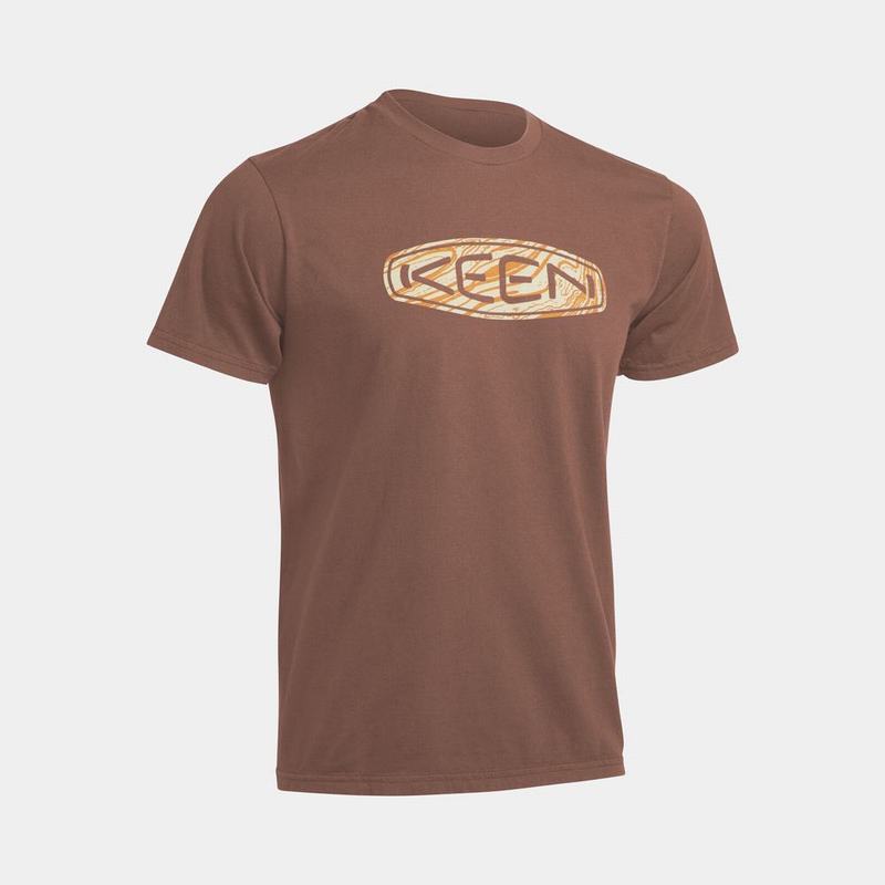 Playeras Keen Geode Logo Para Hombre Marrom - Ropa Keen Mexico (612350-BVP)